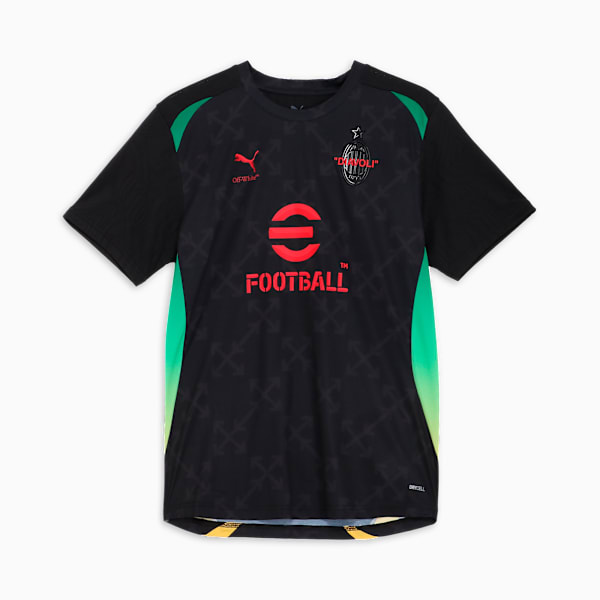 メンズ ACミラン x Off-White プレマッチ 半袖 シャツ, PUMA Black-For All Time Red, extralarge-JPN