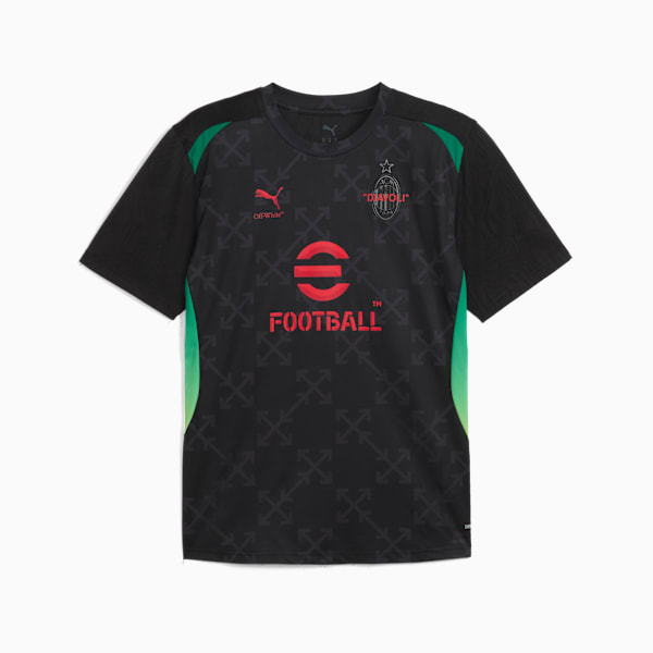 AC MILAN x OFF-WHITE™ Men's Pre-Match Jersey, PUMA Black-For All Time Red, extralarge