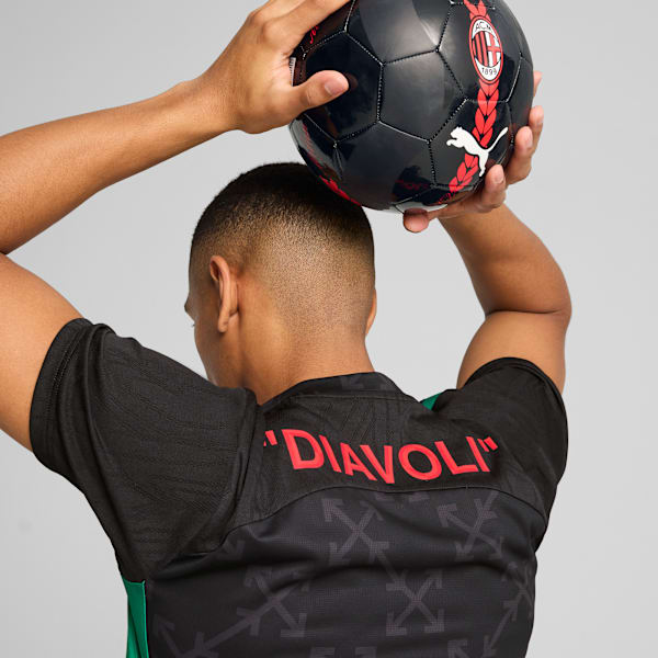 AC MILAN x OFF-WHITE™ Men's Pre-Match Jersey, PUMA Black-For All Time Red, extralarge