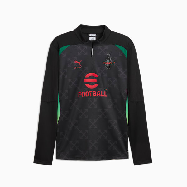 AC MILAN x OFF-WHITE™ Pre-match Men's Top, PUMA Black-For All Time Red, extralarge-IND
