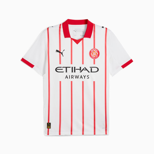 Jersey home para hombre Girona FC 25/26, PUMA White-PUMA Red, extralarge