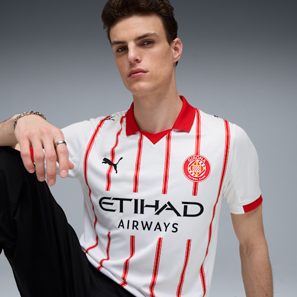 Jersey home para hombre Girona FC 25/26, PUMA White-PUMA Red, extralarge