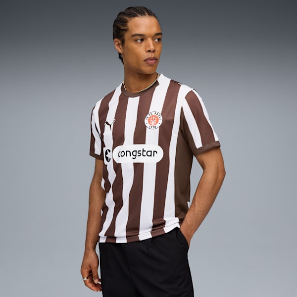 FC St. Pauli 25/26 Home Jersey Men, Espresso Brown-PUMA White, extralarge
