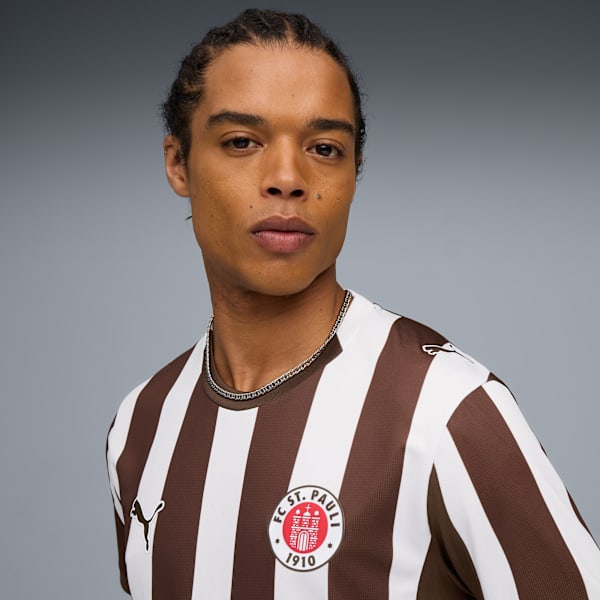 FC St. Pauli 25/26 Home Jersey Men, Espresso Brown-PUMA White, extralarge