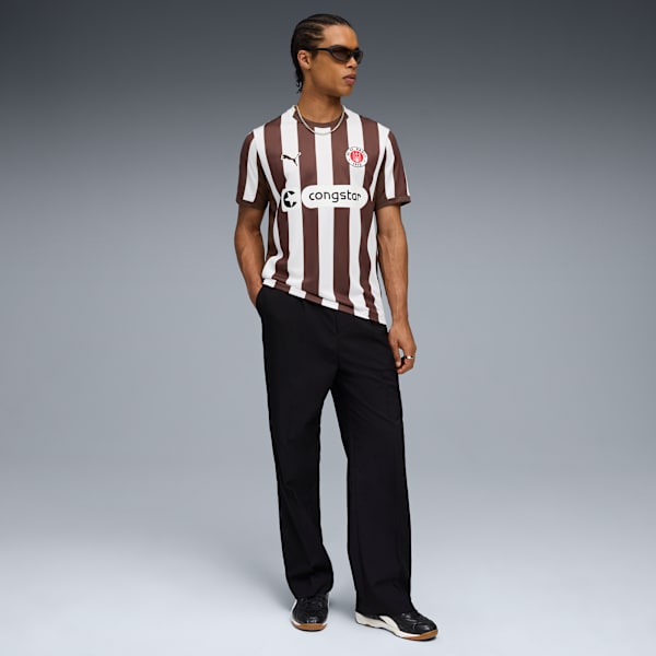 FC St. Pauli 25/26 Home Jersey Men, Espresso Brown-PUMA White, extralarge