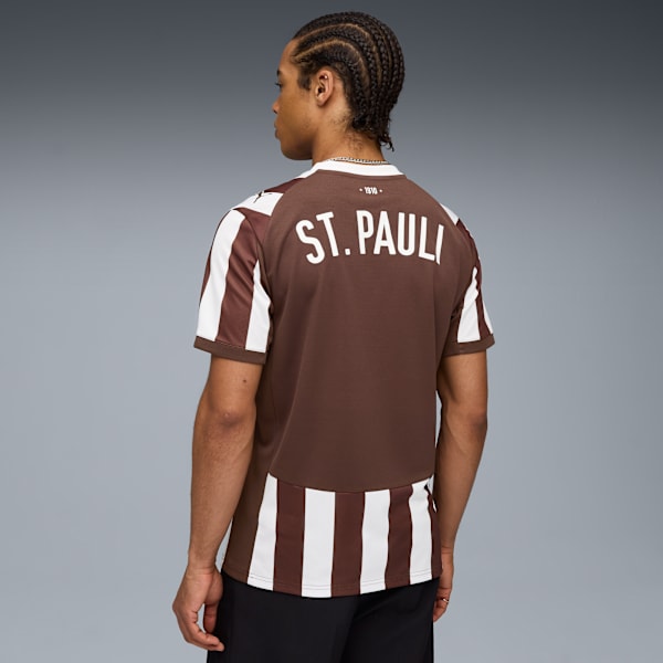 FC St. Pauli 25/26 Home Jersey Men, Espresso Brown-PUMA White, extralarge