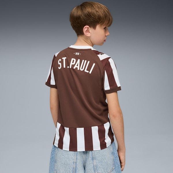 FC St. Pauli 25/26 Home Jersey Youth, Espresso Brown-PUMA White, extralarge