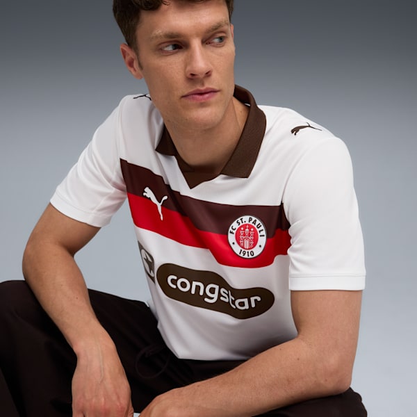 FC St. Pauli 25/26 Away Jersey Men, PUMA White-Espresso Brown, extralarge-GBR