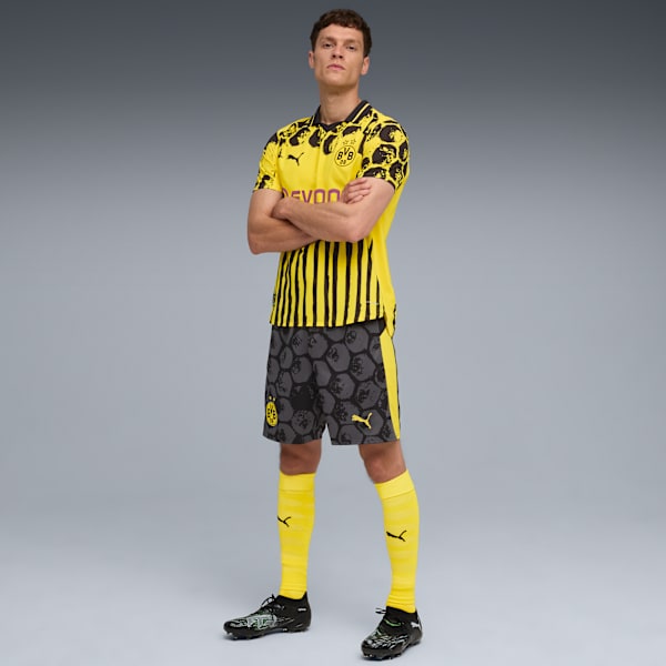 KIDSUPER x BORUSSIA DORTMUND Shorts Men, PUMA Black-Faster Yellow, extralarge