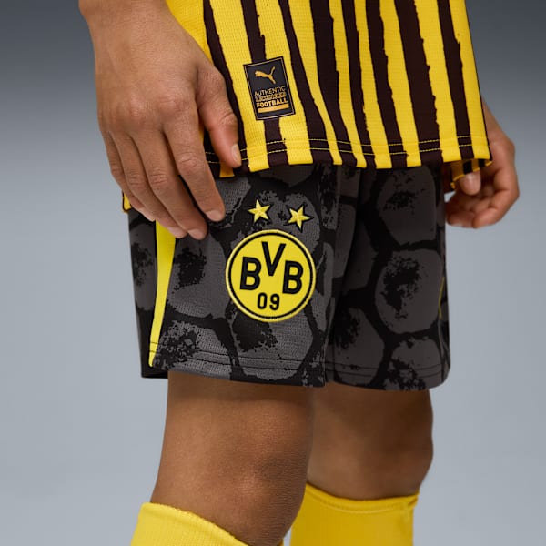 KIDSUPER x BORUSSIA DORTMUND Shorts Youth, PUMA Black-Faster Yellow, extralarge-GBR