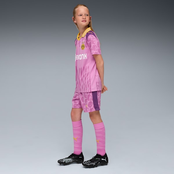 KIDSUPER x BORUSSIA DORTMUND Shorts Youth, Mauve Pop-Faster Yellow, extralarge-GBR