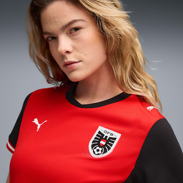 Austria Home Women's Soccer Jersey, PUMA Red-PUMA Black, extralarge