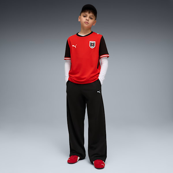Austria Home Big Kids' Soccer Jersey, PUMA Red-PUMA Black, extralarge
