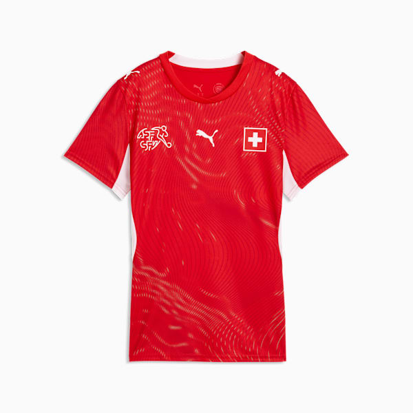 Switzerland Home Women's Soccer Jersey, PUMA Red-PUMA White, extralarge