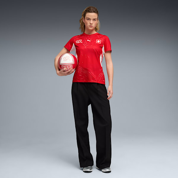Switzerland Home Women's Soccer Jersey, PUMA Red-PUMA White, extralarge