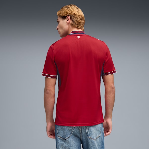Czechia Home Men's Soccer Jersey, Dark Cherry-PUMA Navy, extralarge