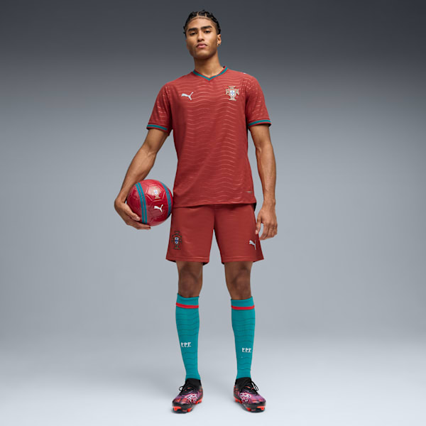 Portugal Authentic Home Men's Soccer Jersey, Club Red-Green Lagoon, extralarge