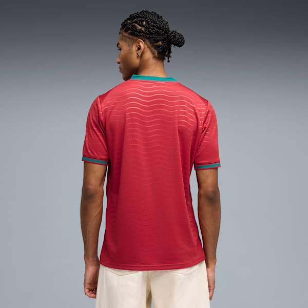 Portugal Home Men's Soccer Jersey, Club Red-Green Lagoon, extralarge