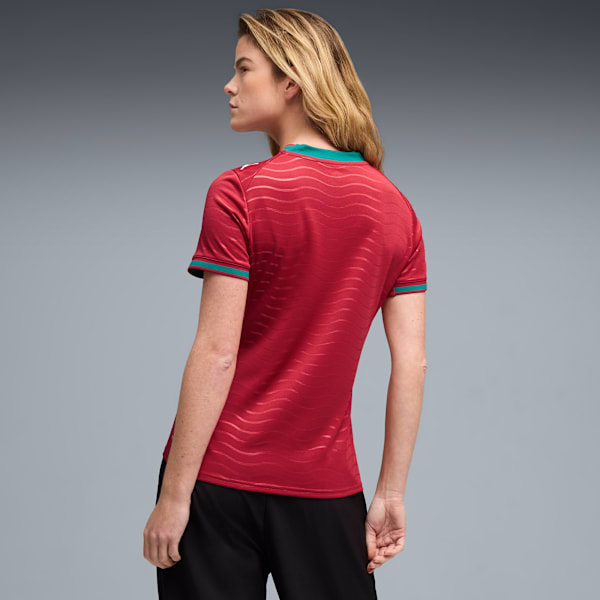 Portugal Home Women's Soccer Jersey, Club Red-Green Lagoon, extralarge