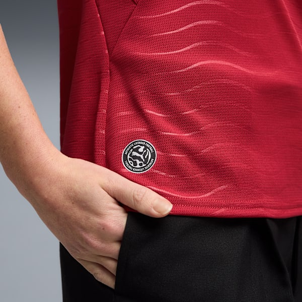 Portugal Home Women's Soccer Jersey, Club Red-Green Lagoon, extralarge