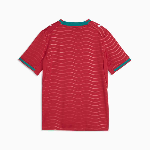 Portugal Home Big Kids' Soccer Jersey, Club Red-Green Lagoon, extralarge