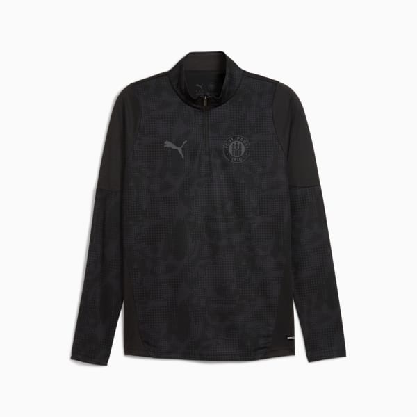 FC St. Pauli Training 1/4 Zip Top Men, PUMA Black-Flat Dark Gray, extralarge