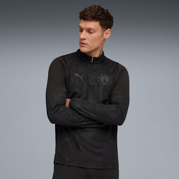 FC St. Pauli Training 1/4 Zip Top Men, PUMA Black-Flat Dark Gray, extralarge