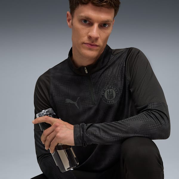 FC St. Pauli Training 1/4 Zip Top Men, PUMA Black-Flat Dark Gray, extralarge