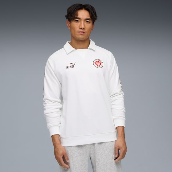 FC St. Pauli KING Drill Top Men, PUMA White-Espresso Brown, extralarge