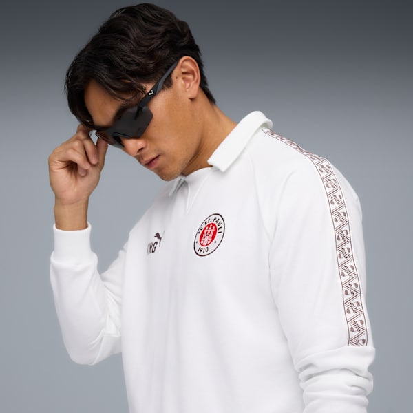 FC St. Pauli KING Drill Top Men, PUMA White-Espresso Brown, extralarge