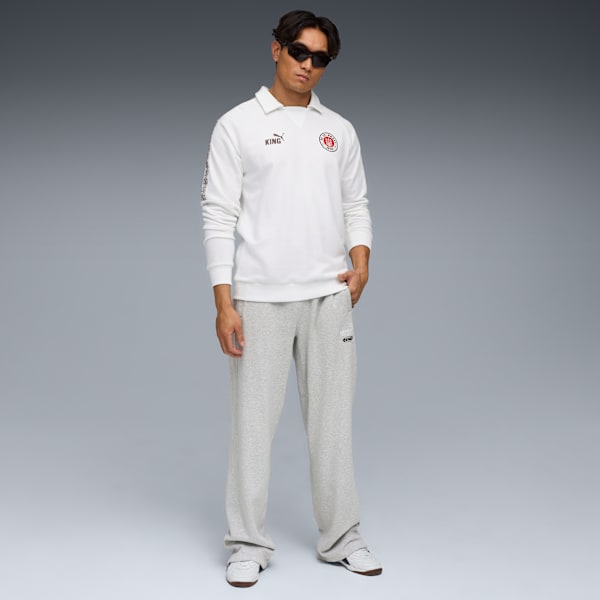 FC St. Pauli KING Drill Top Men, PUMA White-Espresso Brown, extralarge