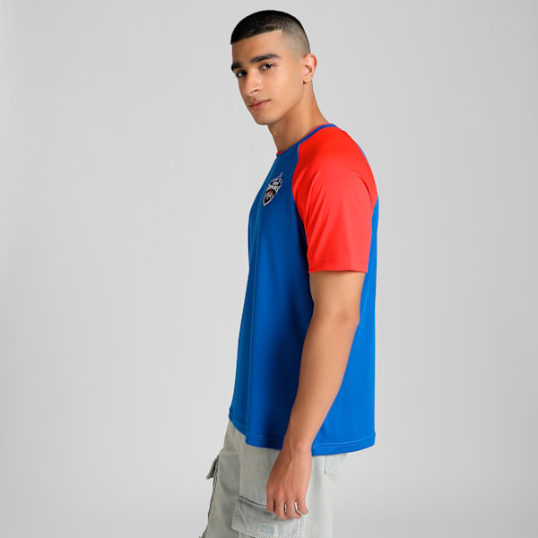 PUMA x DC 2025 Men's Fan Ultra-Lightweight Jersey, For All Time Red-Strong Blue, extralarge-IND