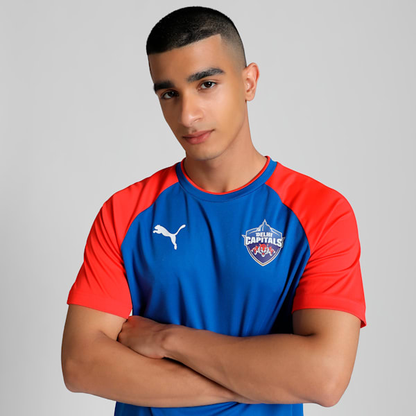 PUMA x DC 2025 Men's Fan Ultra-Lightweight Jersey, For All Time Red-Strong Blue, extralarge-IND