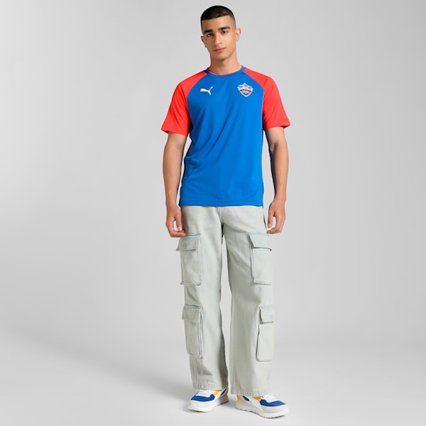 PUMA x DC 2025 Men's Fan Ultra-Lightweight Jersey, For All Time Red-Strong Blue, extralarge-IND