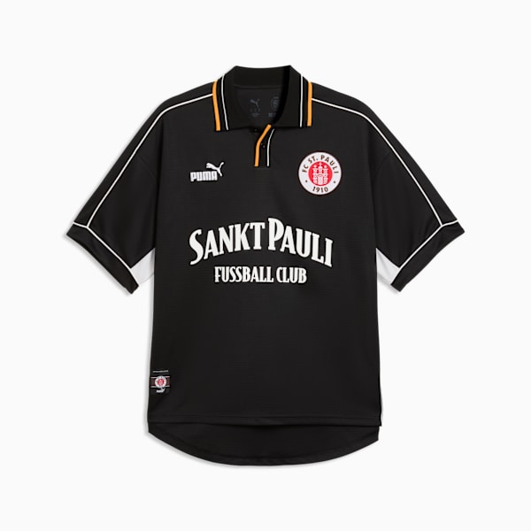 FC St. Pauli Retro Football Jersey Men, PUMA Black-PUMA White, extralarge-GBR