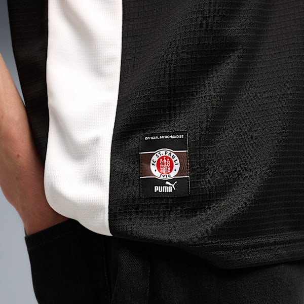 FC St. Pauli Retro Football Jersey Men, PUMA Black-PUMA White, extralarge-GBR
