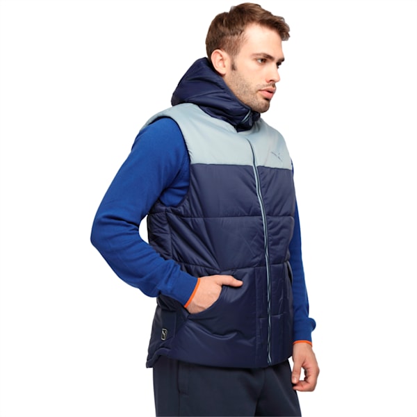 CA Down Vest Hooded, peacoat-tradewinds, extralarge-IND