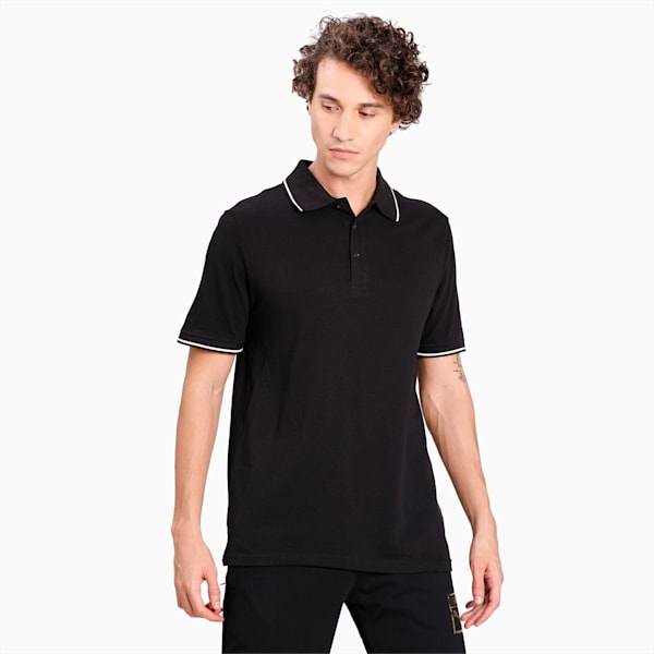 Essential Tipping Men's Polo T-shirt, black-white, extralarge-IND