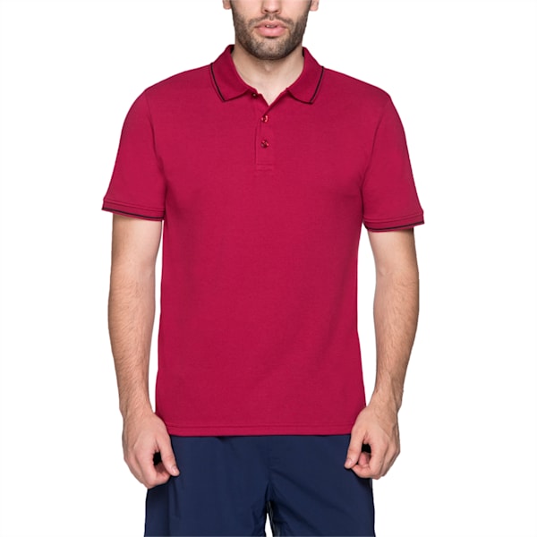 Essential Tipping Men's Polo T-shirt, beet red, extralarge-IND
