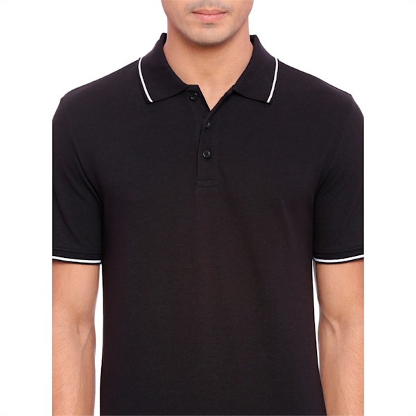 Essential Tipping Men's Polo T-shirt, Cotton Black
