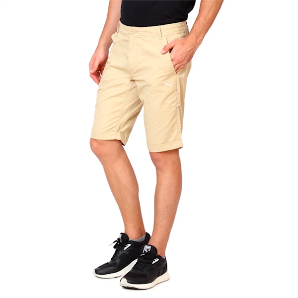 Men's Woven Chinos Shorts, pale khaki, extralarge-IND