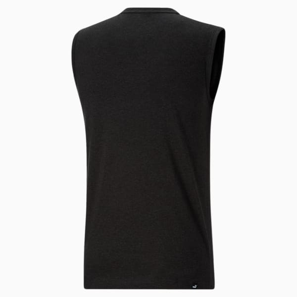 Men's No.1 Logo Sleeveless Shirt, Dark Gray Heather-P. White#1 Logo, extralarge