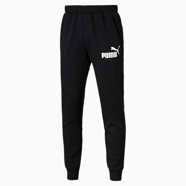 Style No.1 Logo Men's Fleece Sweatpants, Cotton Black, extralarge-IND