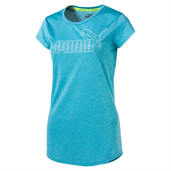 Puma active logo heather tee store