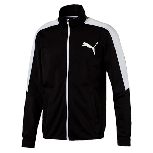 Contrast Men's Track Jacket, Puma Black-Puma White, extralarge