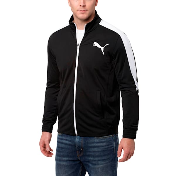 Contrast Men's Track Jacket, Puma Black-Puma White, extralarge
