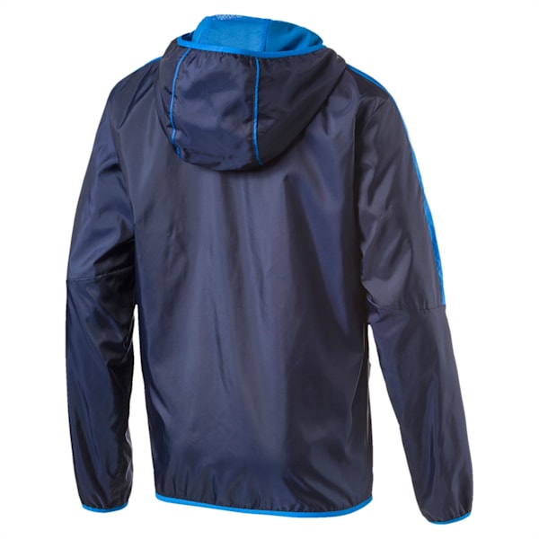 Essentials Men’s Techstripe Windbreaker, Peacoat-Electric Blue Lemona, extralarge-IND