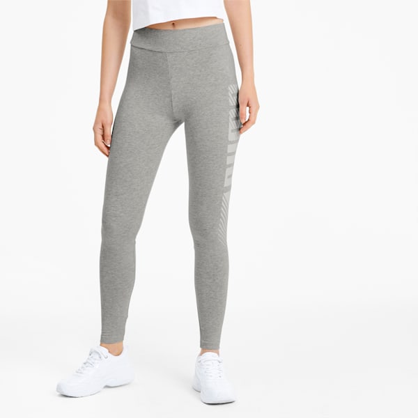 Puma Women's Essentials Logo Leggings / Tights - Light Gray