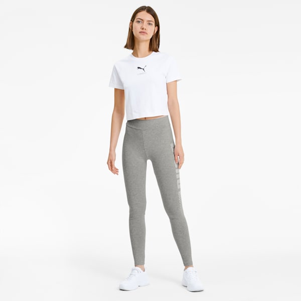 Puma Women's Essentials Logo Leggings / Tights - Light Gray Heather