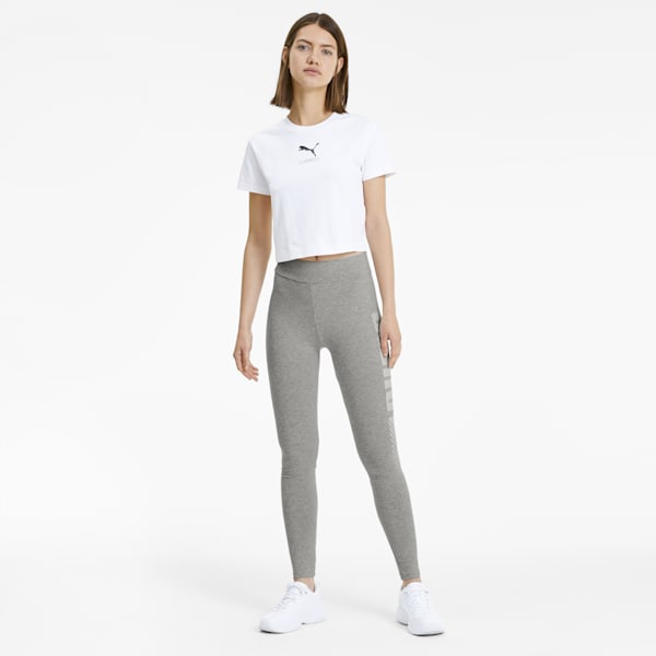 Leggings Essentials+ Graphic Mujer, Light Gray Heather, extralarge